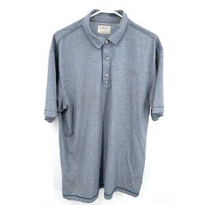 Linksoul Polo Shirt Men Sz XL Blue Short Sleeve Golf Tempus Fugit